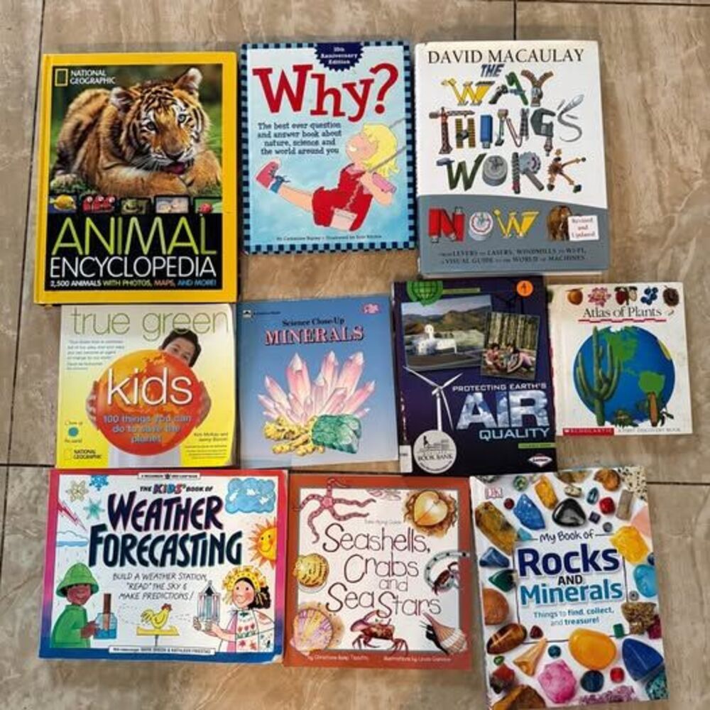 Kids Science & Nature Book Bundle (10 books) – Animals, Weather, Rocks, Environm